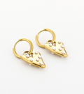 Hartjes oorbellen studs - goud
