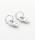 Hartjes oorbellen studs - zilver