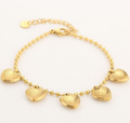 Harten armband - goud