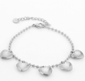 Harten armband - zilver