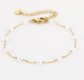 Parel armband - goud