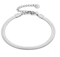 Snake armband amour - zilver